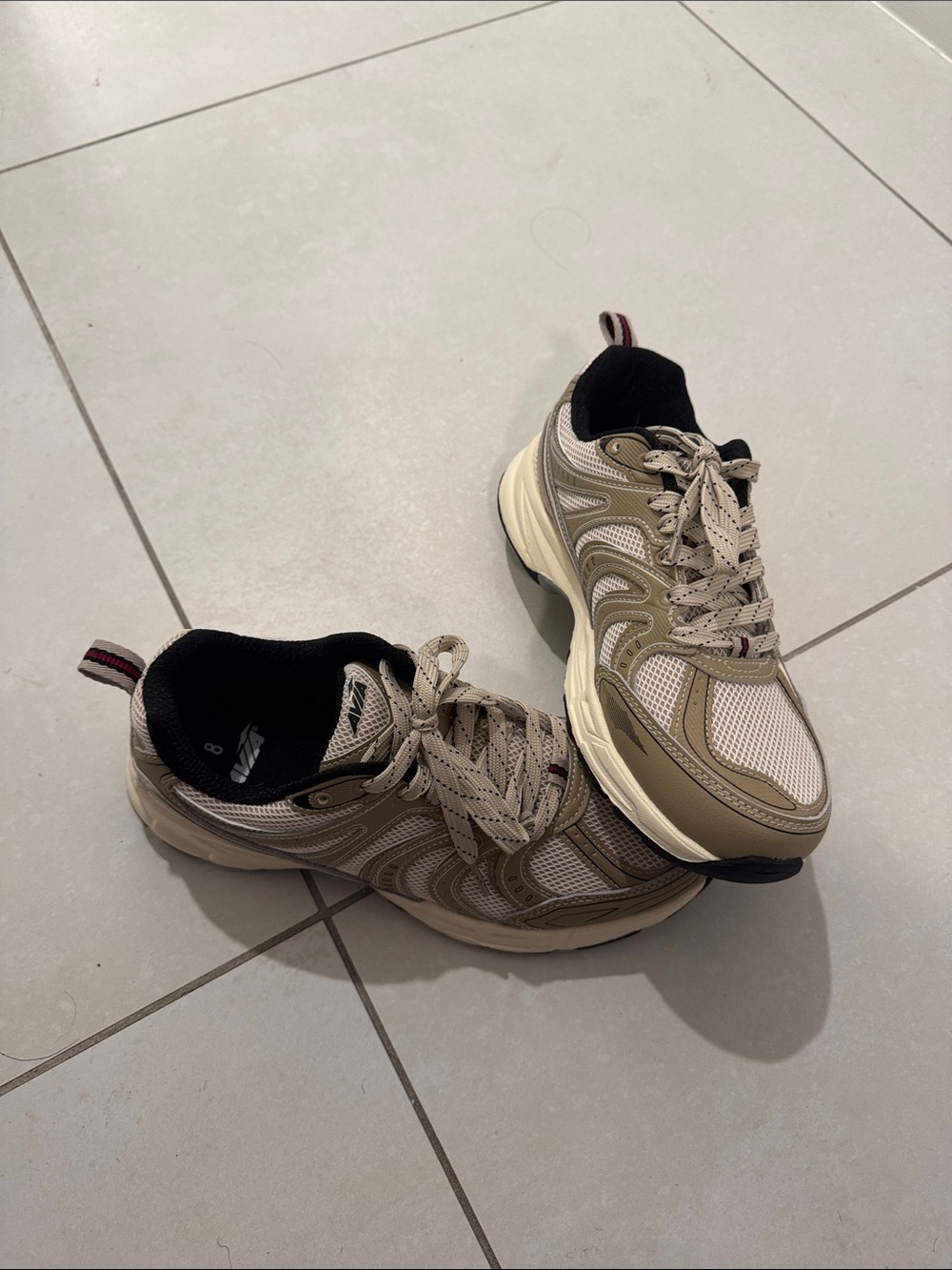 Avia Men's Athletic Sneakers in Beige and Black